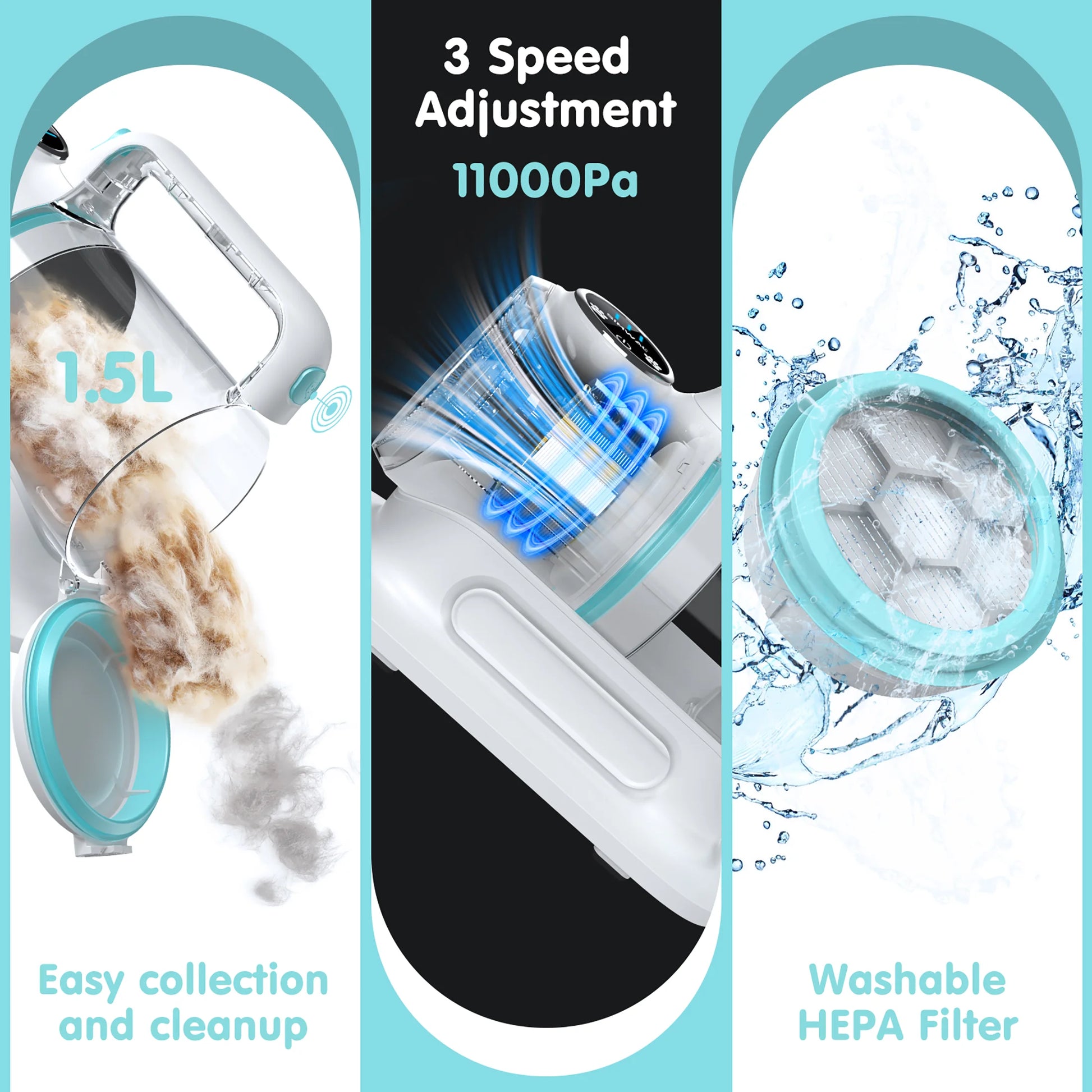 Transform Your Pet Grooming Experience with the Professional 6-In-1 Dog Grooming Vacuum Kit - Unmatched 11000PA Suction Power and 1.5L Capacity for Effortless Hair Removal and Complete Grooming Solutions