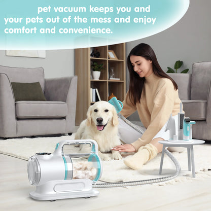 Transform Your Pet Grooming Experience with the Professional 6-In-1 Dog Grooming Vacuum Kit - Unmatched 11000PA Suction Power and 1.5L Capacity for Effortless Hair Removal and Complete Grooming Solutions